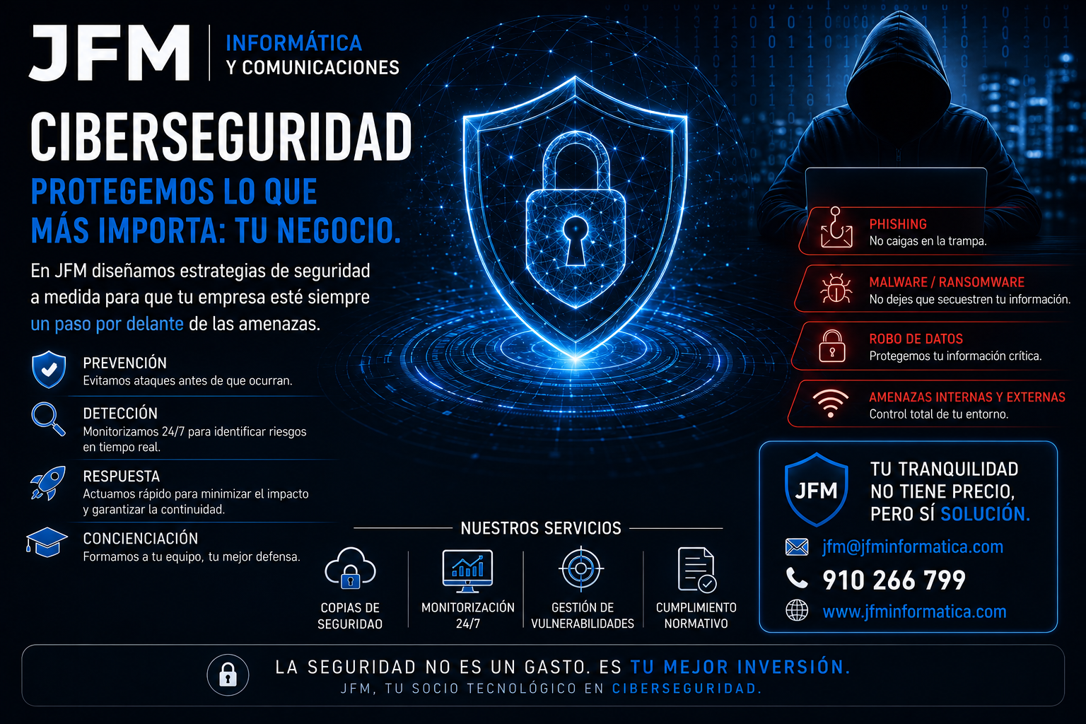 Ciberseguridad para empresas: protección, detección y respuesta ante amenazas - JFM Informática